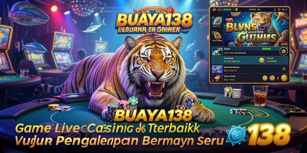 Tampilan gameplay Live Casino yang mendebarkan dan interaktif di BUAYA138.