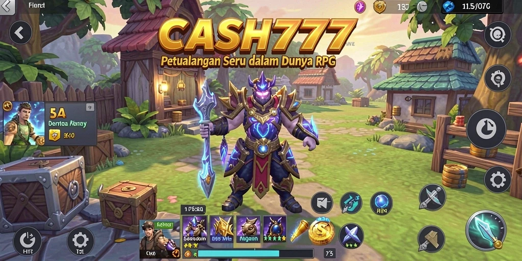 Tampilan gameplay RPG yang mencengangkan di CASH777.