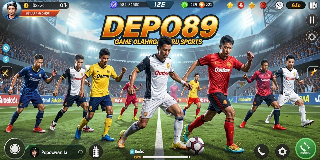 Tangkapan layar menunjukkan aksi seru gameplay olahraga di DEPO89.