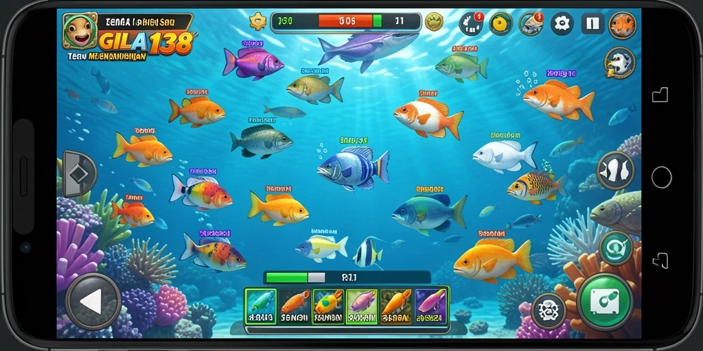 Tampilan gameplay GILA138 yang seru dalam menangkap ikan.
