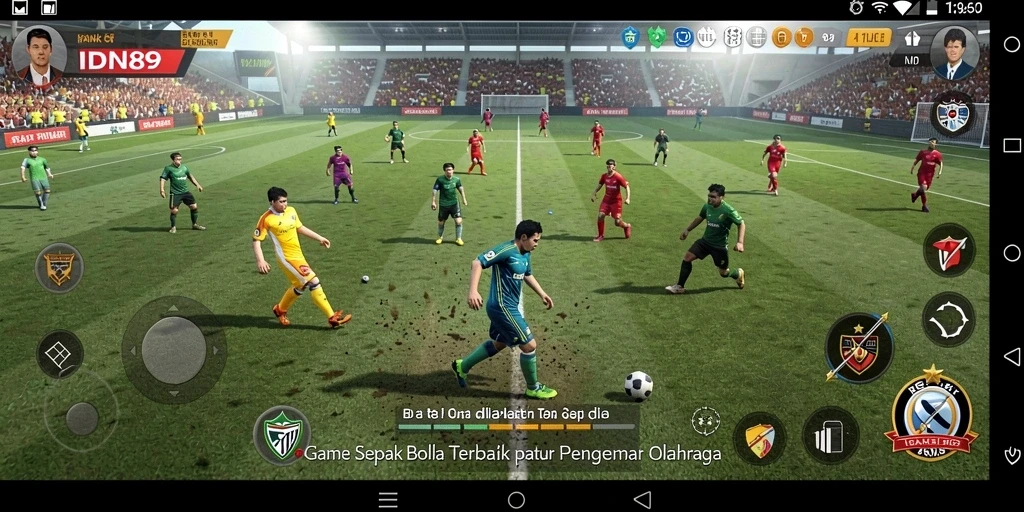 Tangkapan layar IDN89 menampilkan aksi seru di lapangan sepak bola.