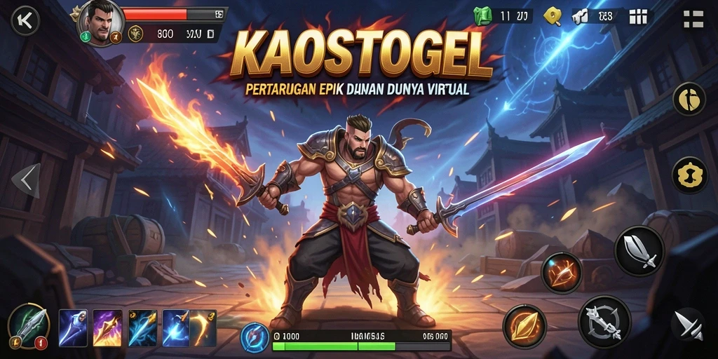 Tampilan gameplay KAOSTOGEL yang mendebarkan dan penuh aksi Fighting.