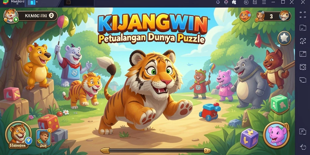 Screenshot KIJANGWIN menampilkan gameplay Puzzle yang mendebarkan.