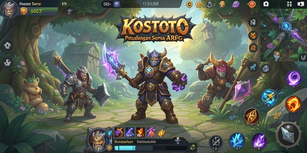 Tampilan gameplay yang mendebarkan dalam KOSTOTO ARPG.