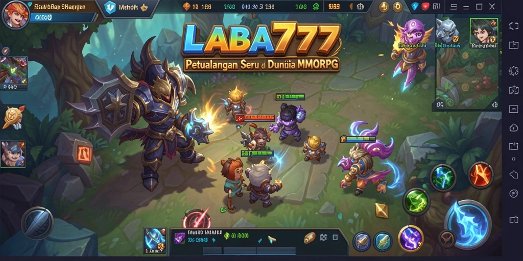 Screenshot LABA777 menampilkan aksi epic dalam permainan MMORPG.
