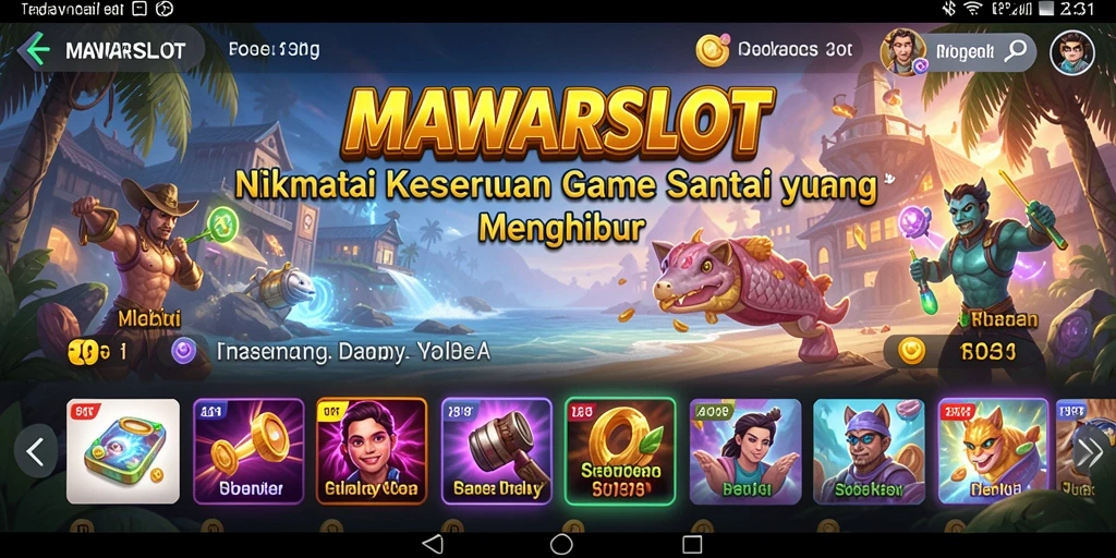 Tangkapan layar gameplay MAWARSLOT yang penuh warna dan menarik.