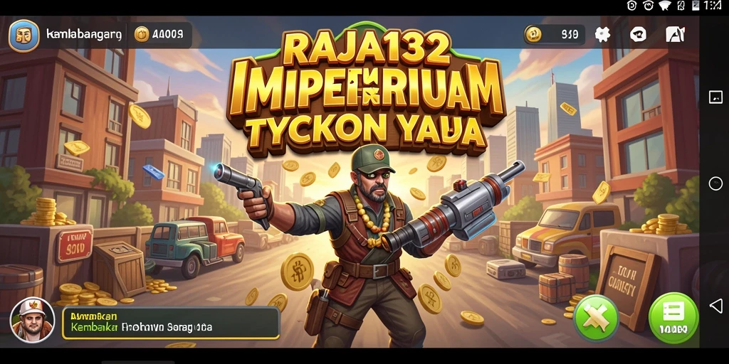 Screenshot gameplay RAJA132 yang menampilkan pengelolaan bisnis.