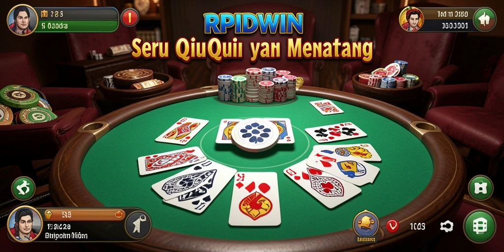 Tampilan gameplay seru RPIDWIN dengan kartu QiuQiu.