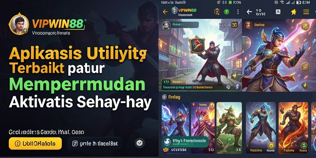 Tampilan utama VIPWIN88 dengan berbagai fitur Utility yang memudahkan pengguna.