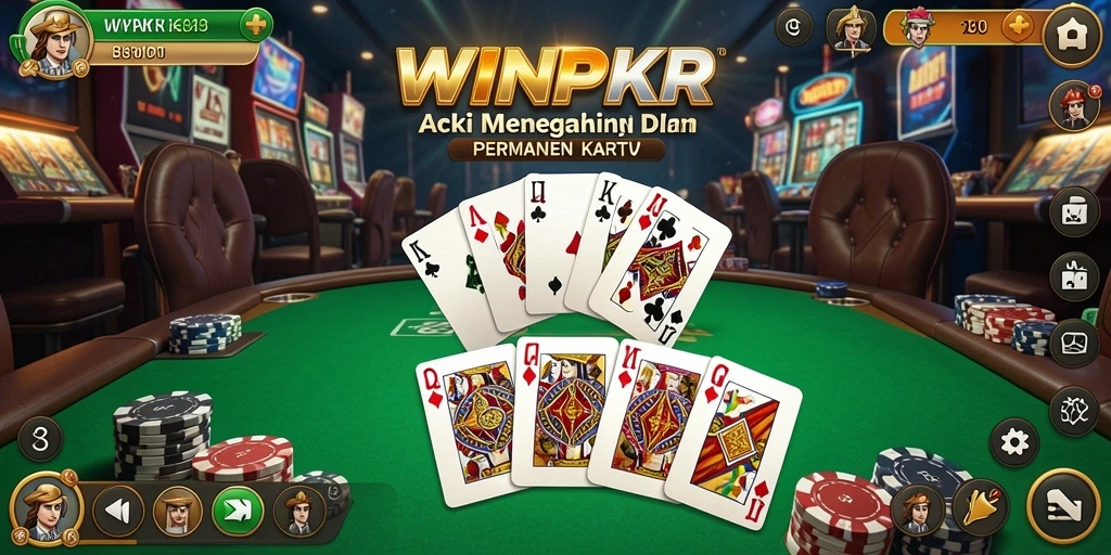 Menampilkan aksi seru dalam gameplay WINPKR yang menantang.
