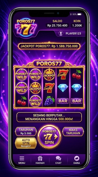 Berbagai pilihan aplikasi yang tersedia di poros77.